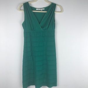 Max Studio (Neiman Marcus) | Green V-Neck Dress